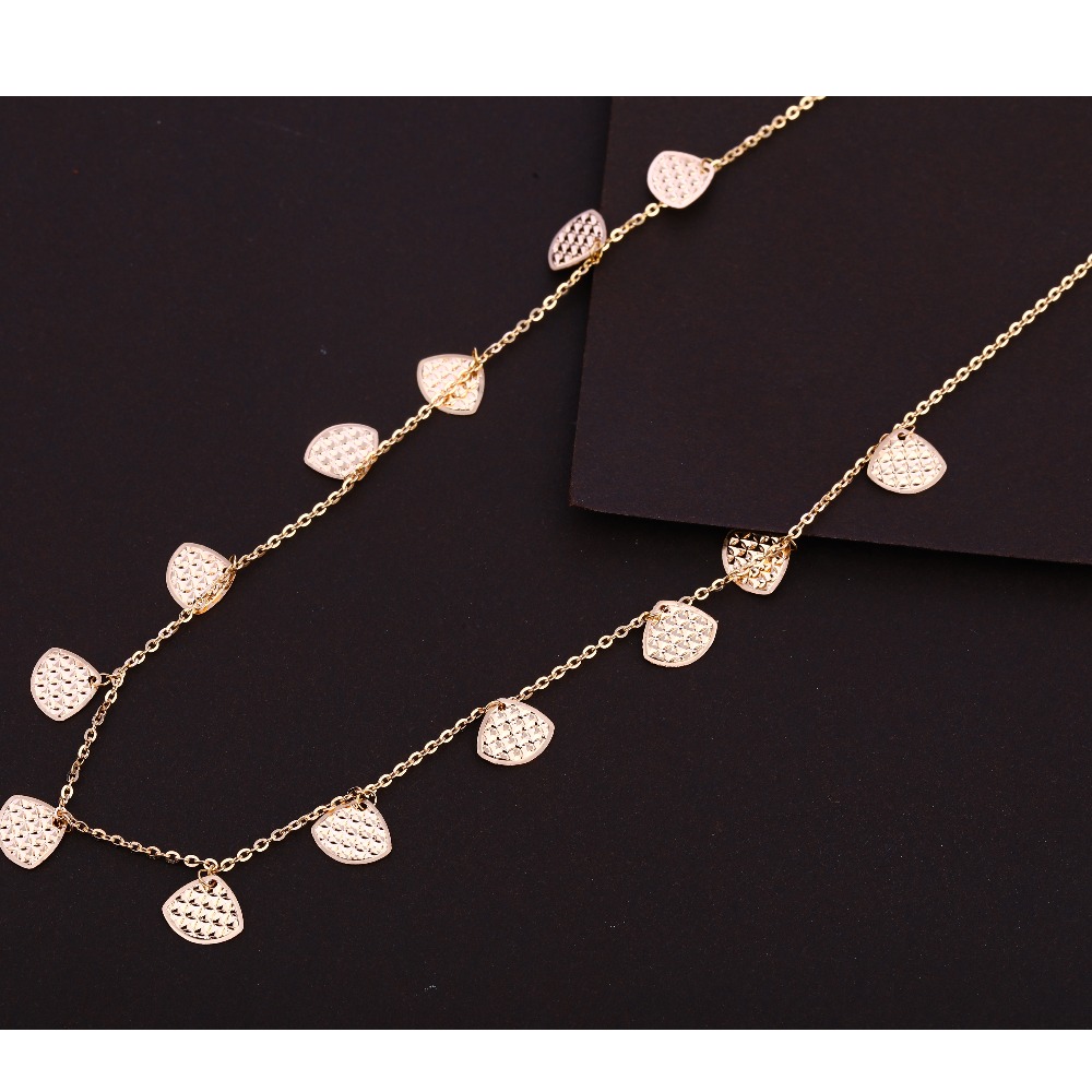 18kt rose gold cz Classic necklace tanmaniya rTM363
