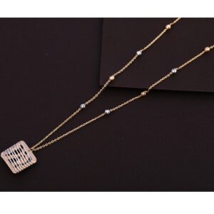 18kt rose gold hallmark delicate necklace Tanmaniya  rtm358