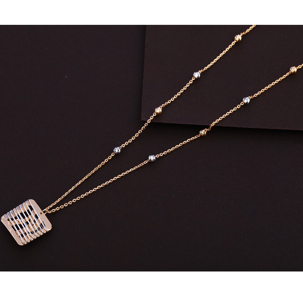 18kt rose gold hallmark delicate necklace Tanmaniya  rtm358