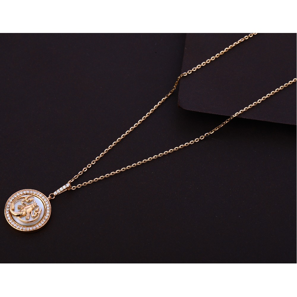 750 cz  rose gold necklace tanmaniya  rtm295