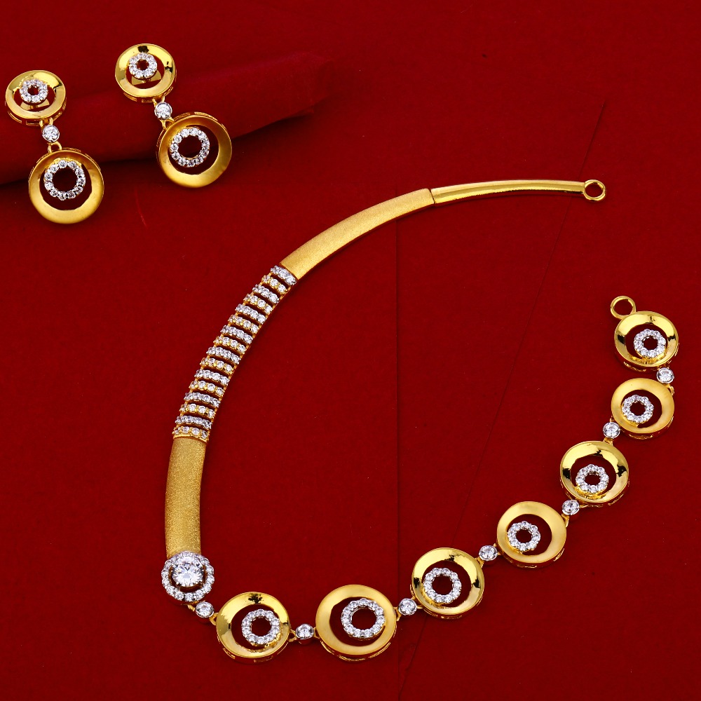 22CT Gold Hallmark Designer Necklace Set LN246
