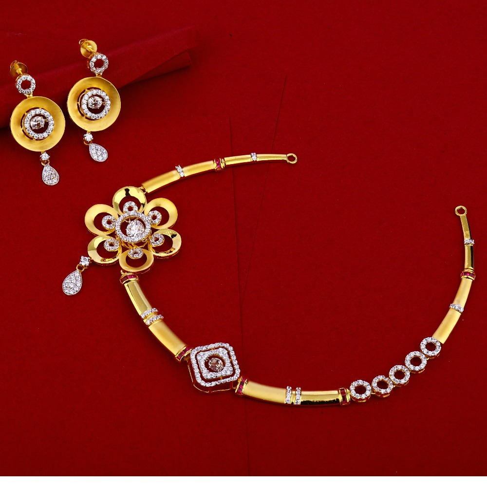 22CT Gold Designer Ladies Necklace Set LN237