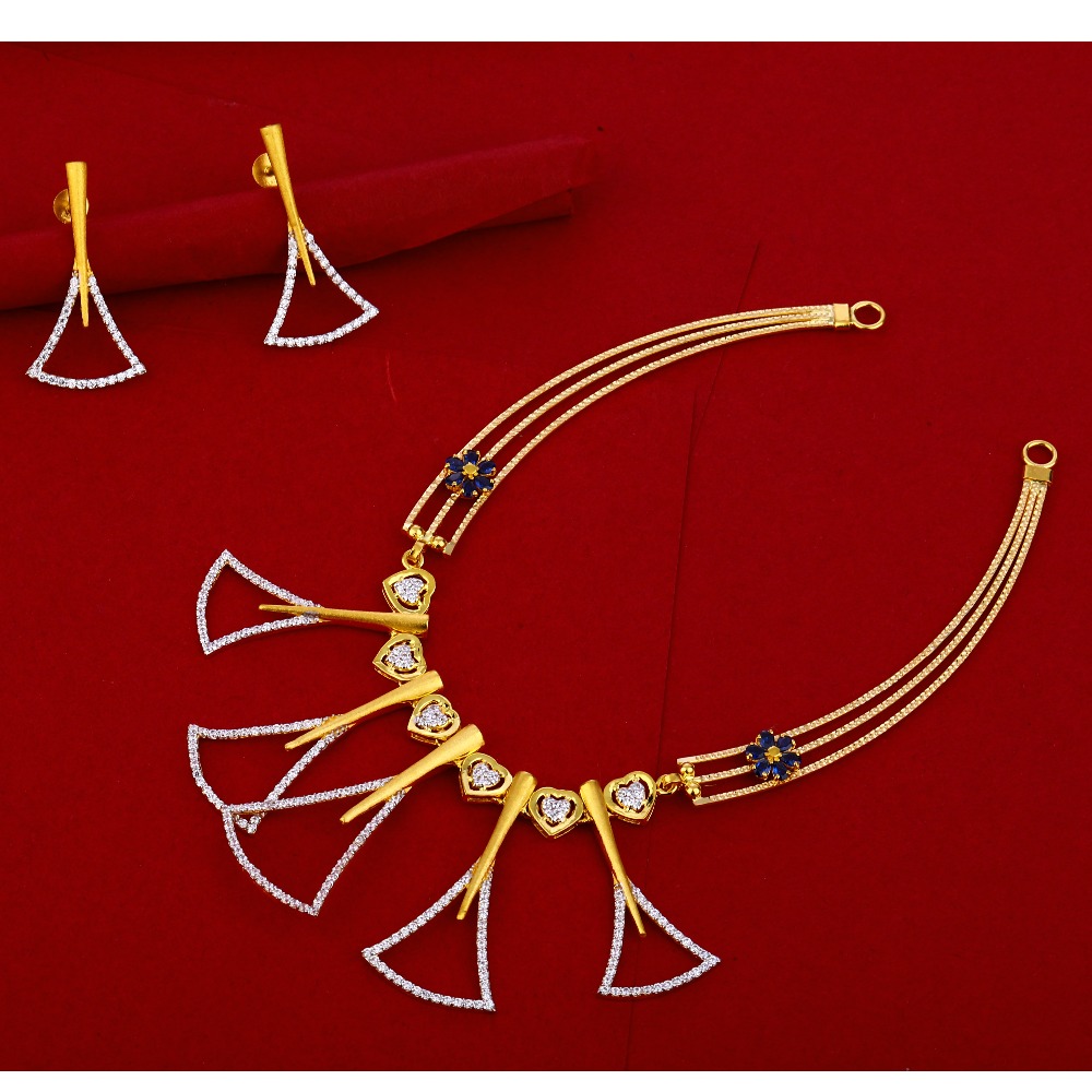 916 Gold CZ  Gorgeous Necklace Set LN234