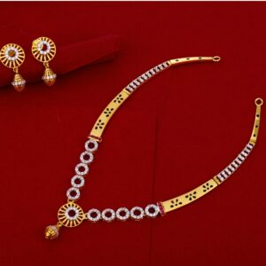 916 Gold CZ Delicate Necklace Set LN231