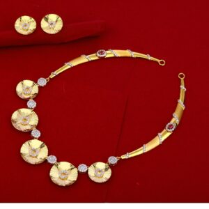 916 Gold CZ Necklace Set LN228