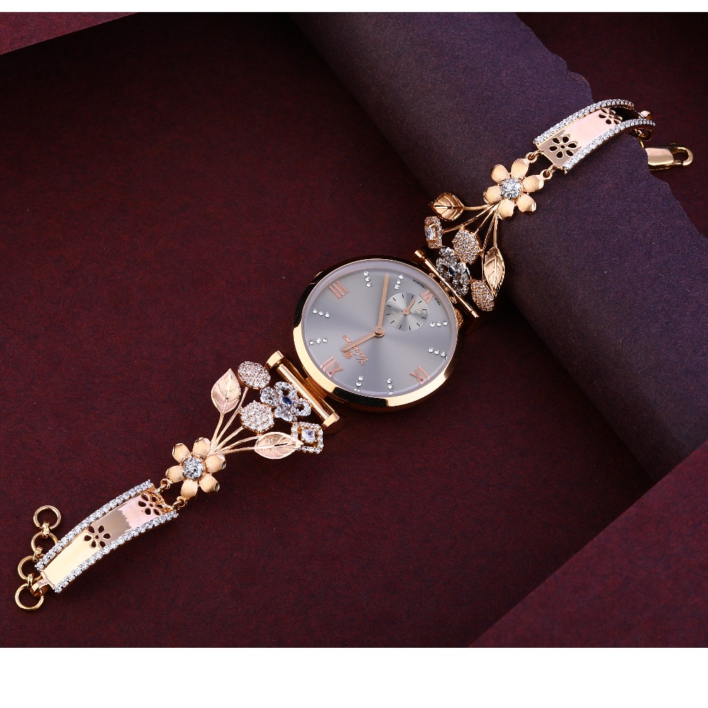 750 Rose Gold Fancy CZ Watch RLW333