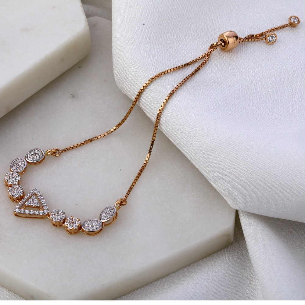 750 Rose Gold Gorgeous CZ Bracelet RLB76