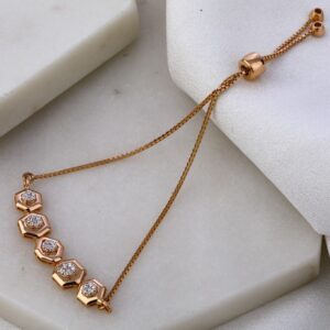 750 Rose Gold exclusive CZ Bracelet RLB74