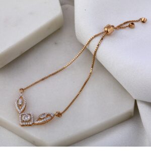 750 Rose Gold Hallmark stylish Ladies Bracelet RLB69