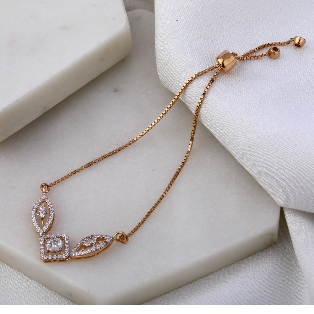 750 Rose Gold Hallmark stylish Ladies Bracelet RLB69