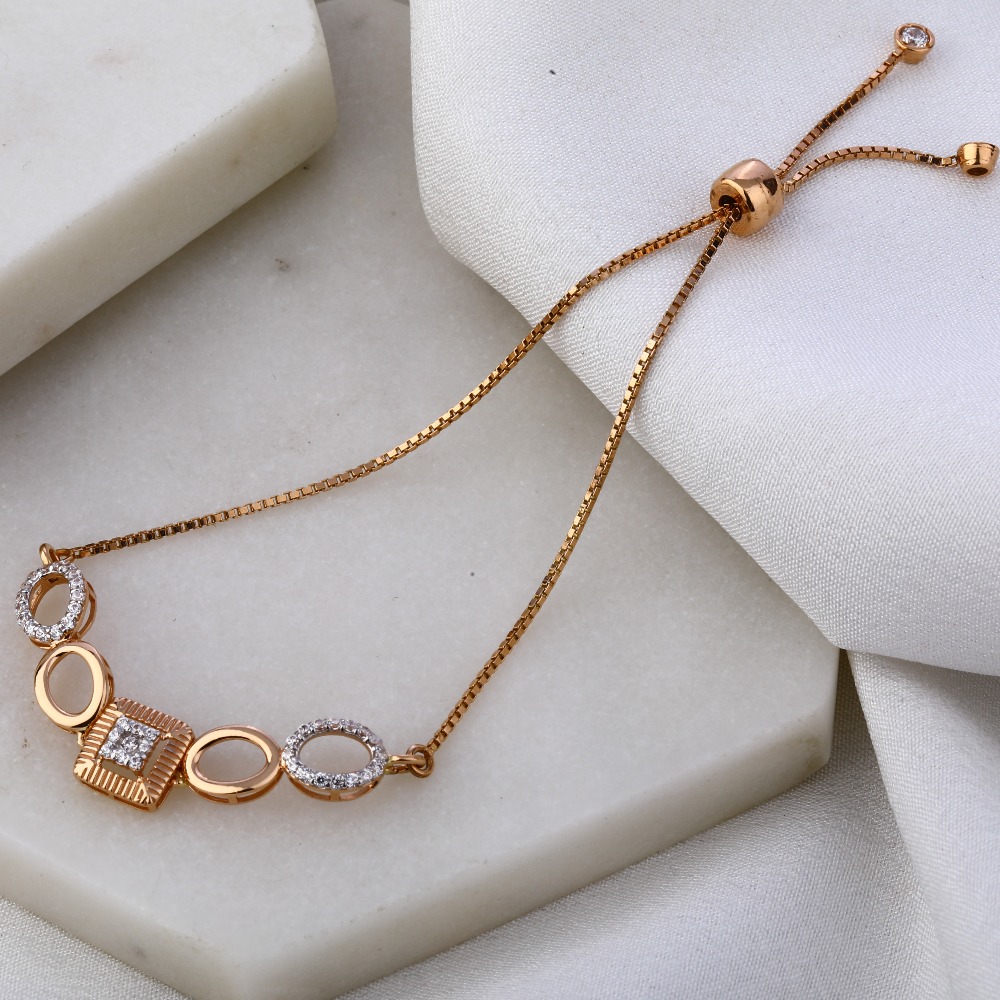 750 Rose Gold Hallmark Gorgeous Ladies Bracelet RLB68