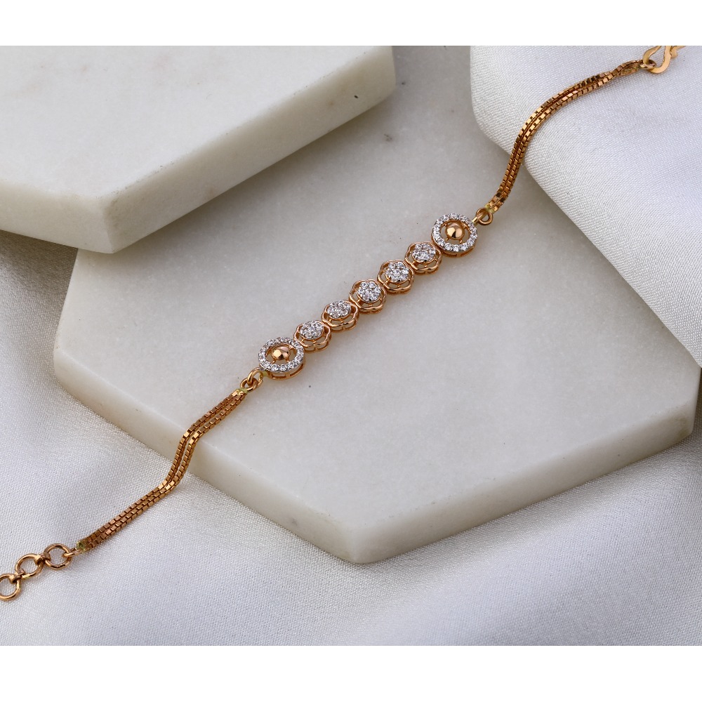 750 Rose Gold stylish Women's Bracelet RLB61