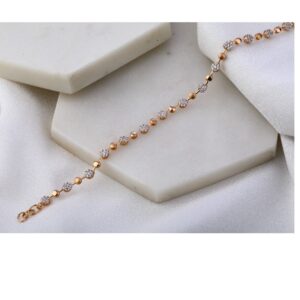 18KT Rose Gold CZ Gorgeous  Bracelet RLB52