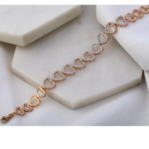 18KT Rose Gold CZ  Bracelet RLB46