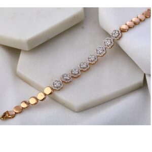 18KT Rose Gold Hallmark stylish Women's Bracelet RLB45
