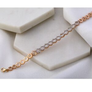 18KT Rose Gold Hallmark Gorgeous Women's Bracelet RLB44