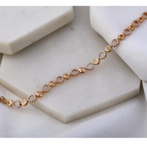 18KT Rose Gold Hallmark Fancy Women's Bracelet RLB43