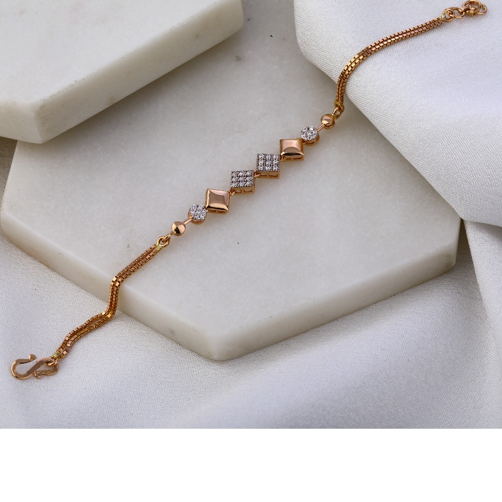 18KT Rose Gold Hallmark Designer Women's Bracelet RLB40