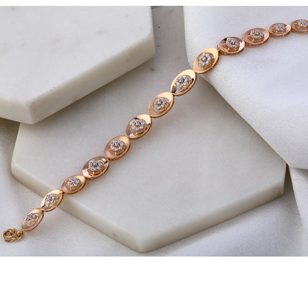 18KT Rose Gold  Classic Ladies Bracelet RLB31
