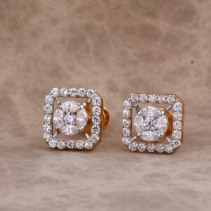 750 Rose Gold  Delicate Hallmark Earring RE172