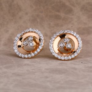 750 Rose Gold  Designer Hallmark Earring RE171