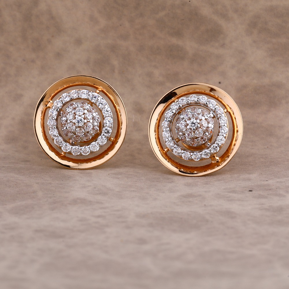 750 Rose Gold Gorgeous Ladies Earring RE167