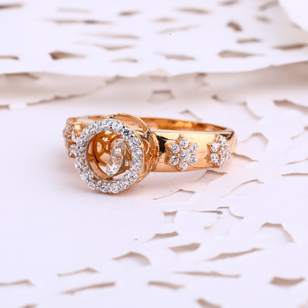 18CT  Rose Gold CZ exclusive Ladies Ring RLR702