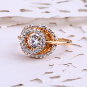 18CT  Rose Gold Fancy Hallmark Ring RLR695