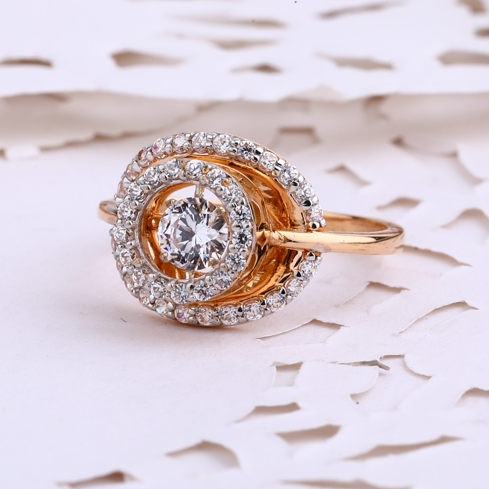 18CT  Rose Gold Fancy Hallmark Ring RLR695