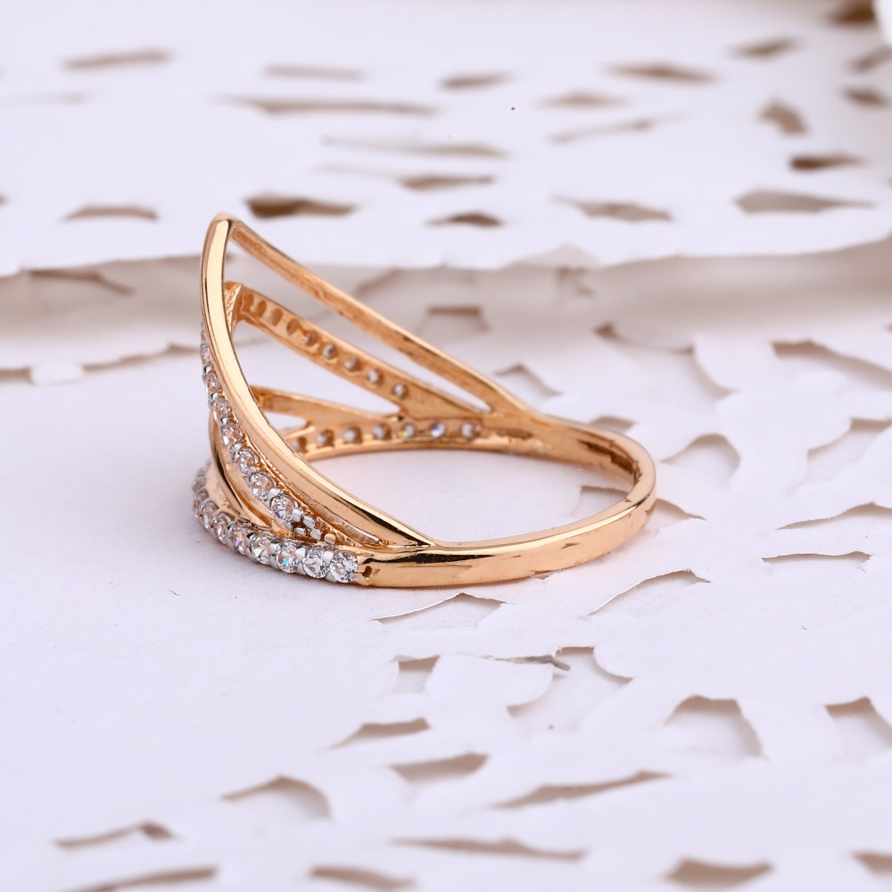 18CT Rose Gold designer Hallmark Ring RLR692 - Image 2
