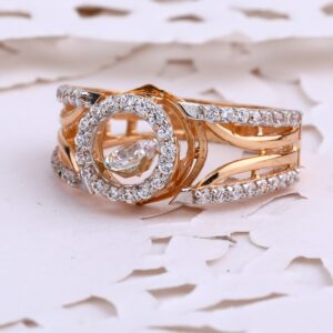 18CT  CZ Rose Gold stylish Women's Ring RLR689