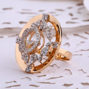 18CT  CZ Rose Gold Delicate Women's Ring RLR685