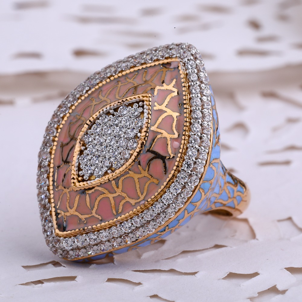 18KT  Rose Gold Gorgeous Ladies CZ Ring RLR680