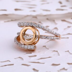 18KT  Rose Gold Hallmark Fancy Women's Ring RLR671