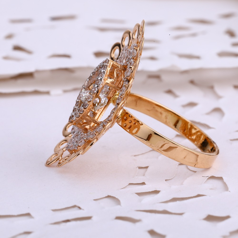 18KT Rose Gold Hallmark Delicate Women's Ring RLR669 - Image 2