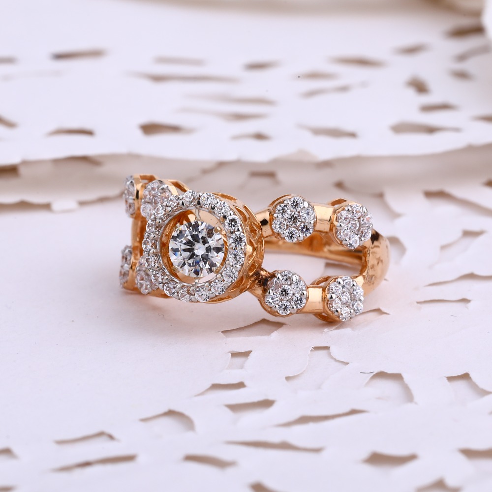 18KT  Rose Gold Hallmark Designer Women's Ring RLR668