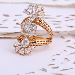 750 Rose Gold  Classic CZ Ring RLR651