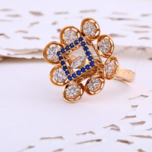750 Rose Gold  CZ Ring RLR650