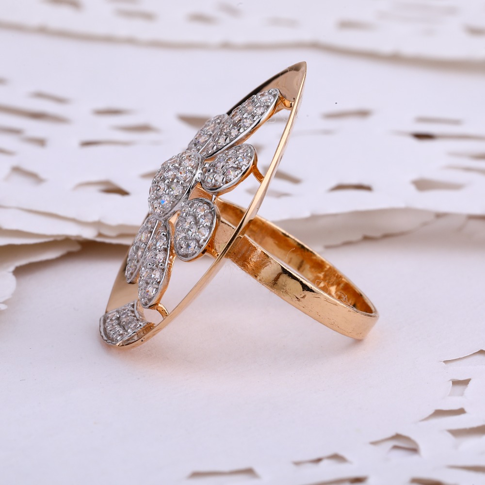 750 Rose Gold Hallmark Classic Women's Ring RLR644 - Image 2