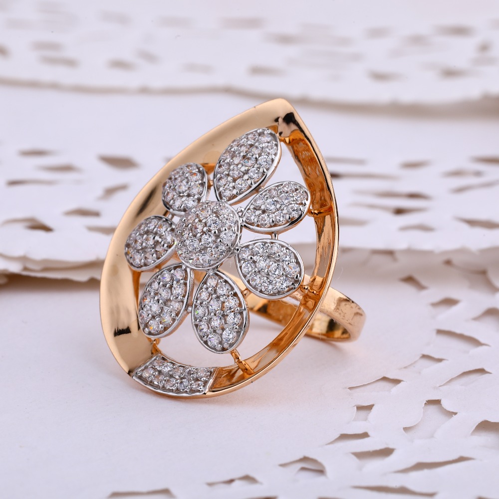 750 Rose Gold Hallmark Classic Women's Ring RLR644