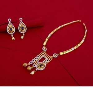 22KT Gold Hallmark exclusive CZ Necklace Set LN52