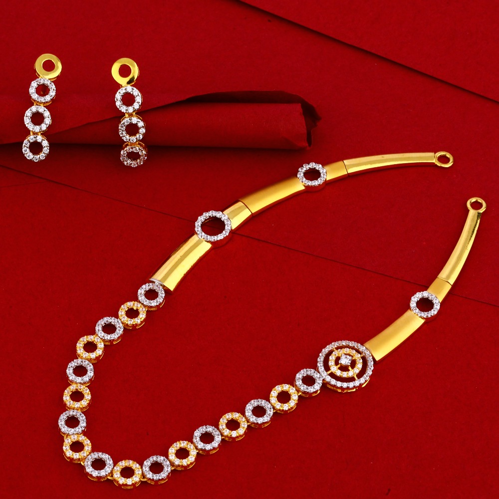 916 Gold Women's Designer Necklace Set LN98