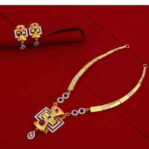 916  Gold CZ  Hallmark Fancy Ladies Necklace Set LN79