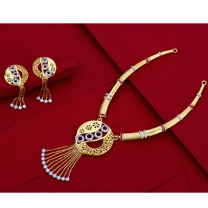 916  Gold CZ Ladies Necklace Set LN29