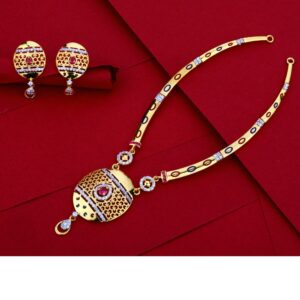 916 CZ Gold Women's Gorgeous  Necklace Set LN18