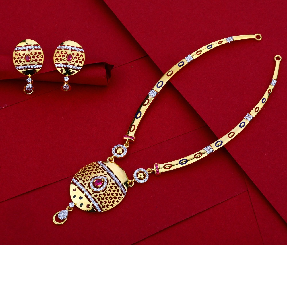 916 CZ Gold Women's Gorgeous  Necklace Set LN18
