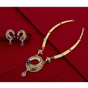 22CT Gold CZ Gorgeous Ladies Necklace Set LN10