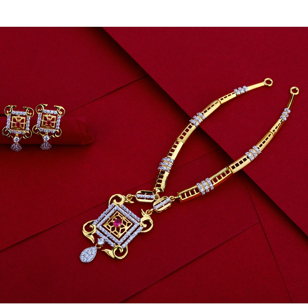 22CT Gold CZ Ladies Necklace Set LN04