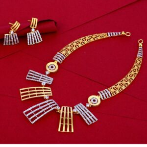 22KT Gold CZ Delicate Ladies Necklace Set LN65