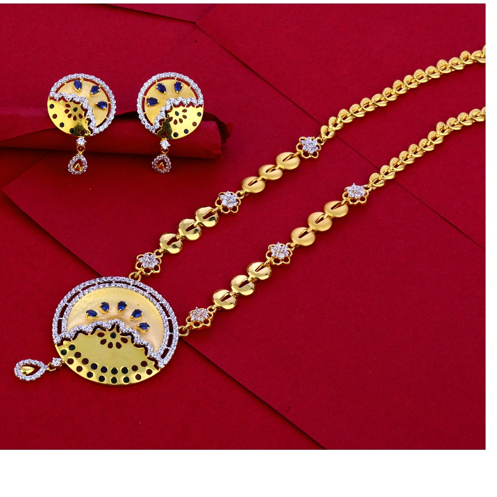 916 Gold Women's Classic Hallmark Necklace Set LN134
